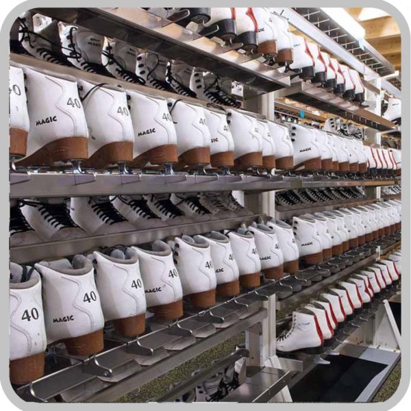 Skate rack type 2400mm for 90 pairs