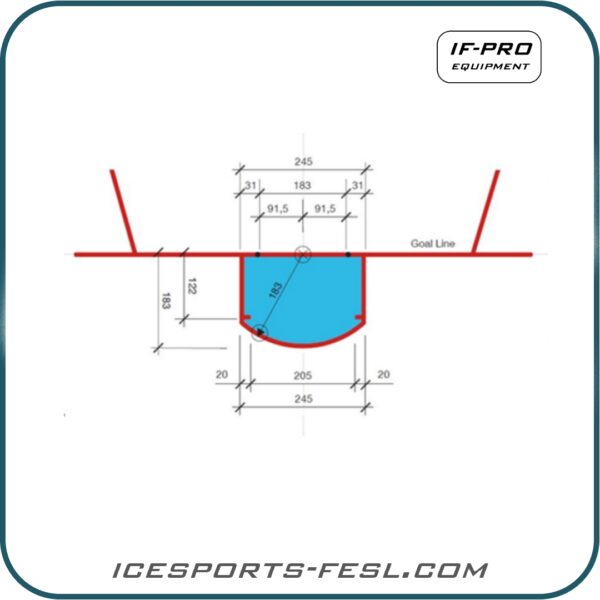 IF-PRO Eishockey Torraum Markierung Mesh (Set mit 2 Stück) – Bild 3