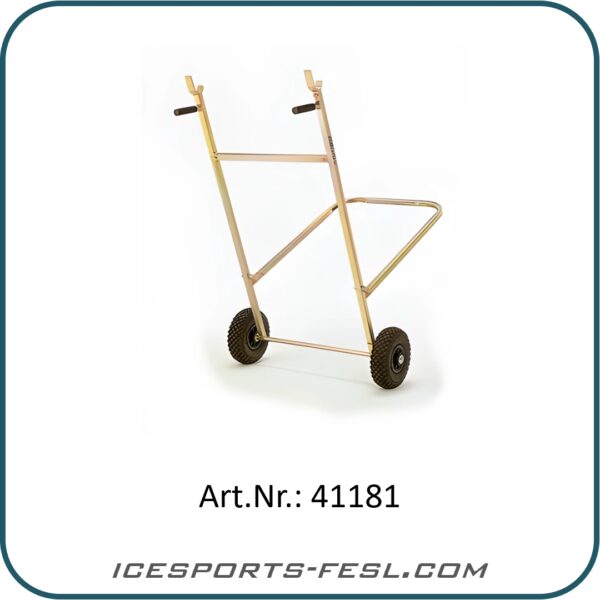 Transport trolley for ice hockey goals