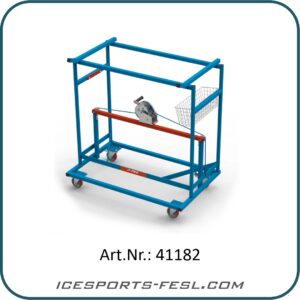 Transport trolley for ice hockey goals