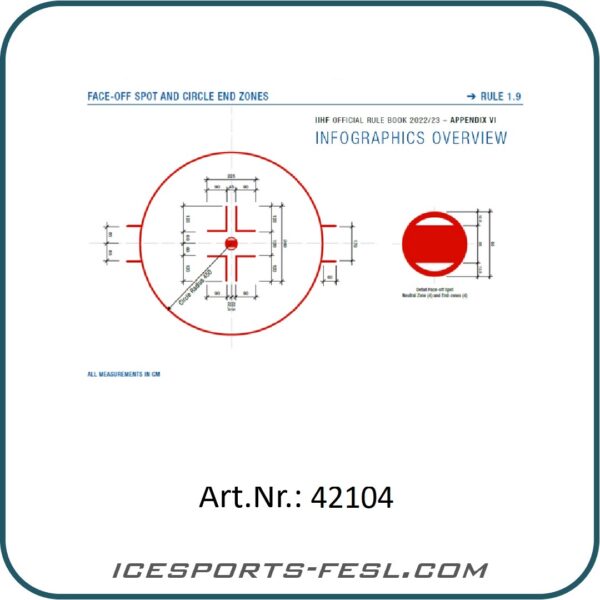 IF-PRO Eishockey Spielfeld Markierung 2er Set (ohne Torraum) – Bild 4