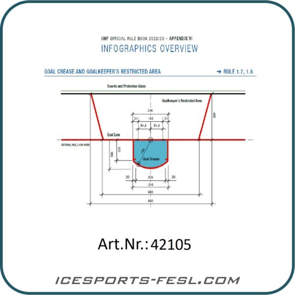 IF-PRO Eishockey Torraum Markierung (4er Set) – Bild 2