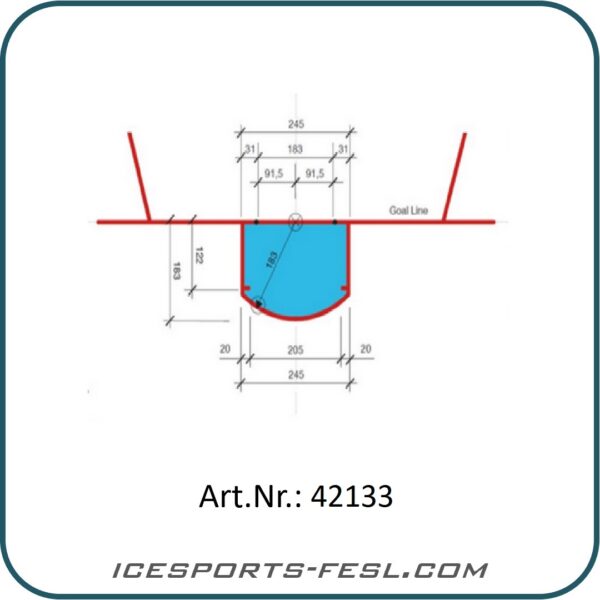 IF-PRO Ice hockey goal area marking (reusable) - Image 3