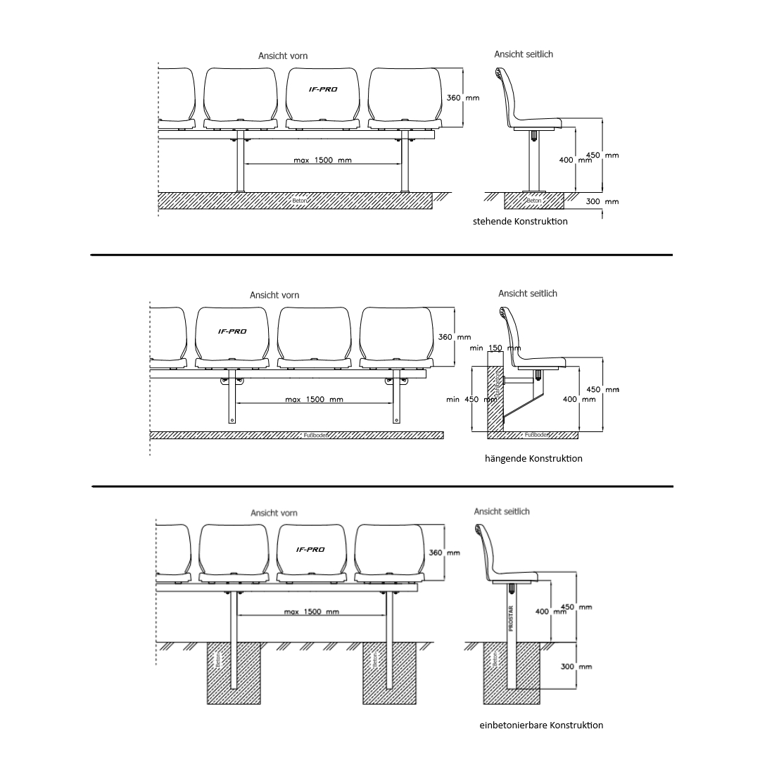 IF-PRO stadium seat comfort assembly information - Image 3