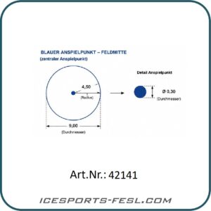 IF-PRO Eishockey Anspielpunkt 12” blau (300 mm)