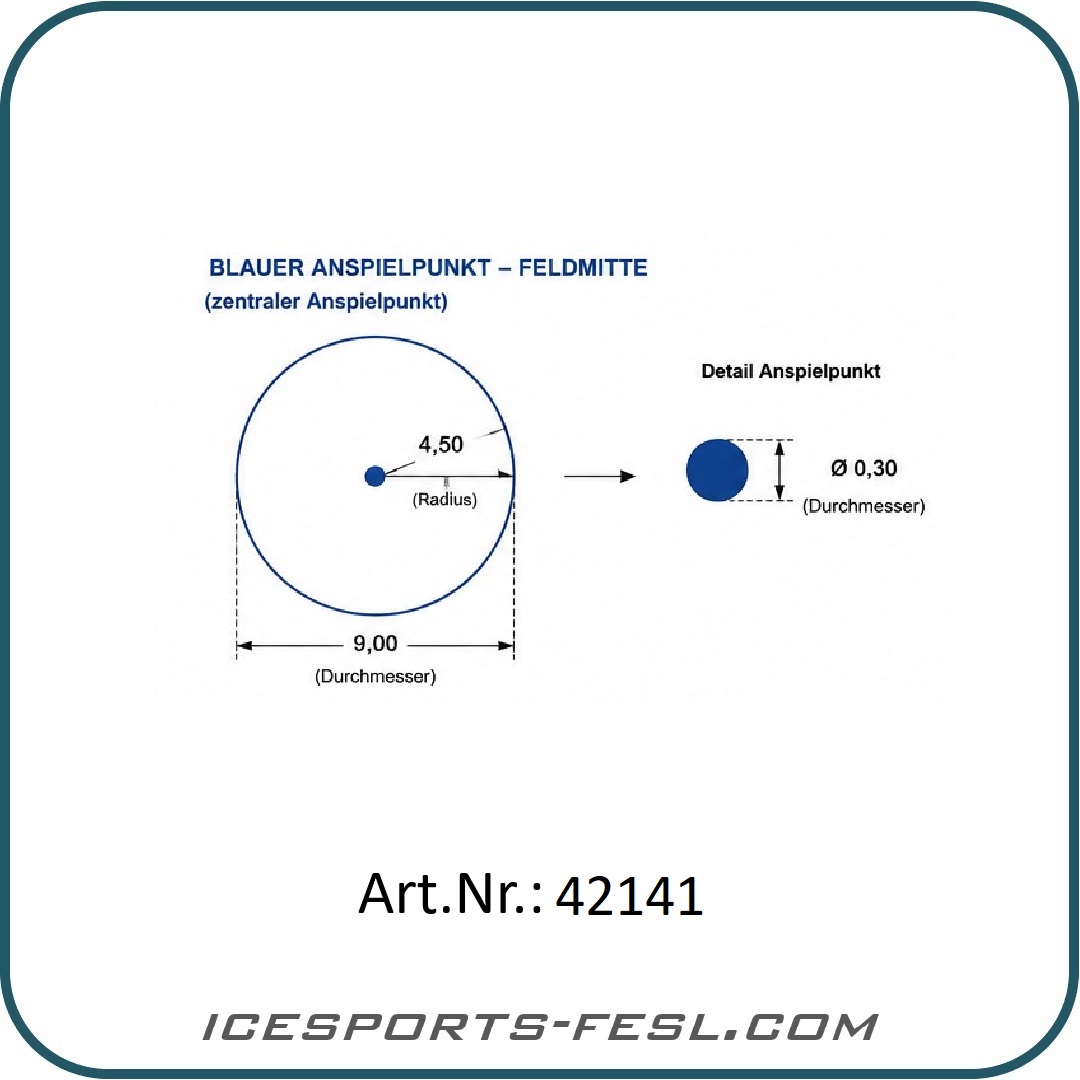 IF-PRO Ice Hockey Face-off Spot 12” blue (300 mm)
