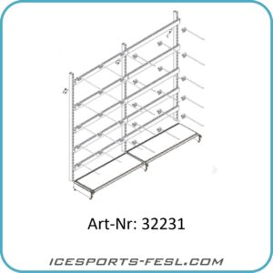 IF-PRO Double Rack for Ice Skates 200x100 60P (60pairs)