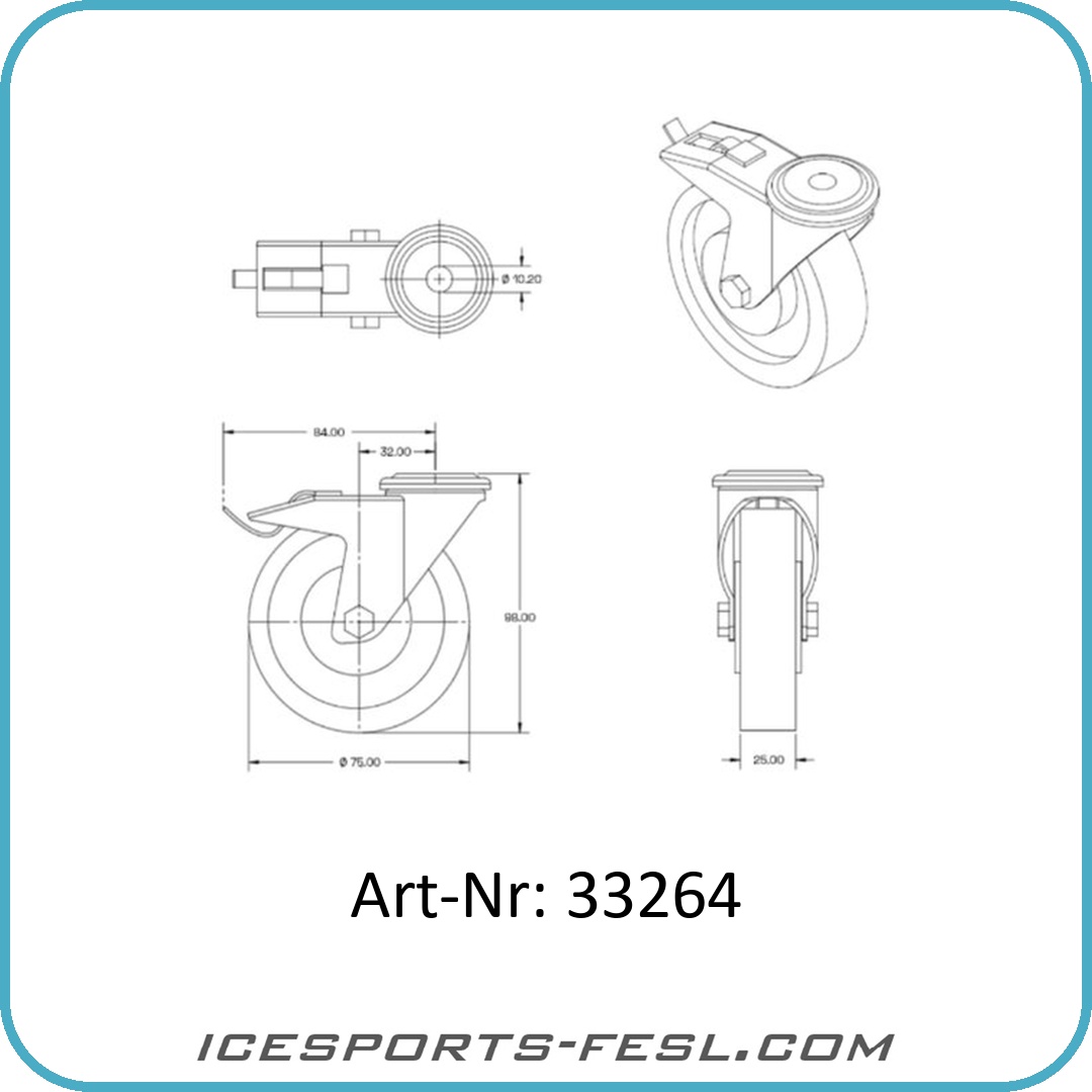 IF-PRO Ersatz-Lenkrolle frei (H10) – Bild 2