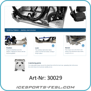 ROXA ICE PLATFORM Eislaufhilfe für Rollstühle